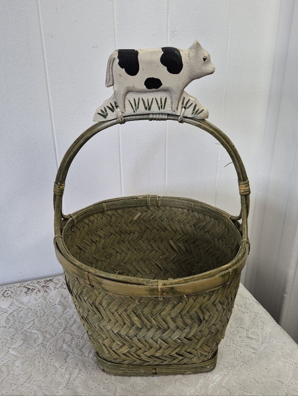 Woven Cow Basket